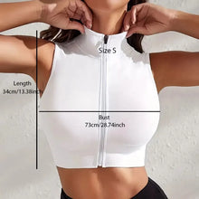 Load image into Gallery viewer, Zipper yoga vest
